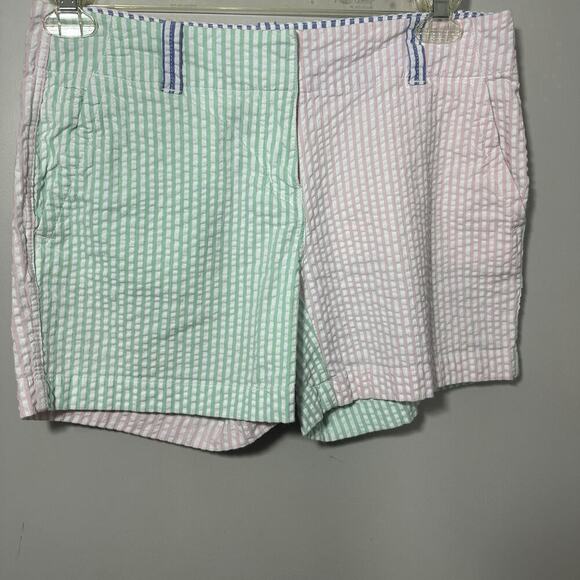 Vineyard Vines Seersucker Stripe Breaker Shorts Size 4 Pastel Preppy Pink Beach - Picture 6 of 10